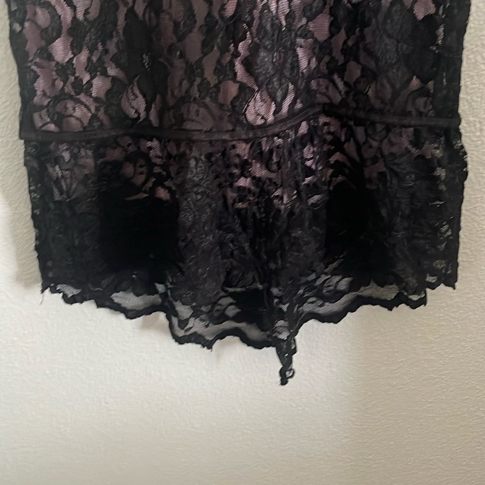 Almost Famous Midi Black Lace Dress Size Large - Picture 3 of 10